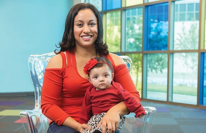 Erica Diaz and her daughter, who spent 75 days in the NICU