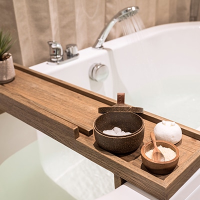 photo of a bathtub with soaking salts