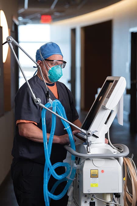 Todd Steele, RRT, RCP, respiratory therapist on the medical staff at Methodist Richardson Medical Center,