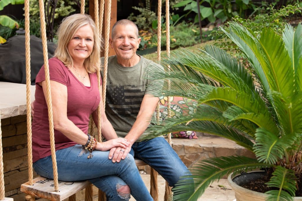 James Wieting with his wife Marcia after his heart disease related surgery