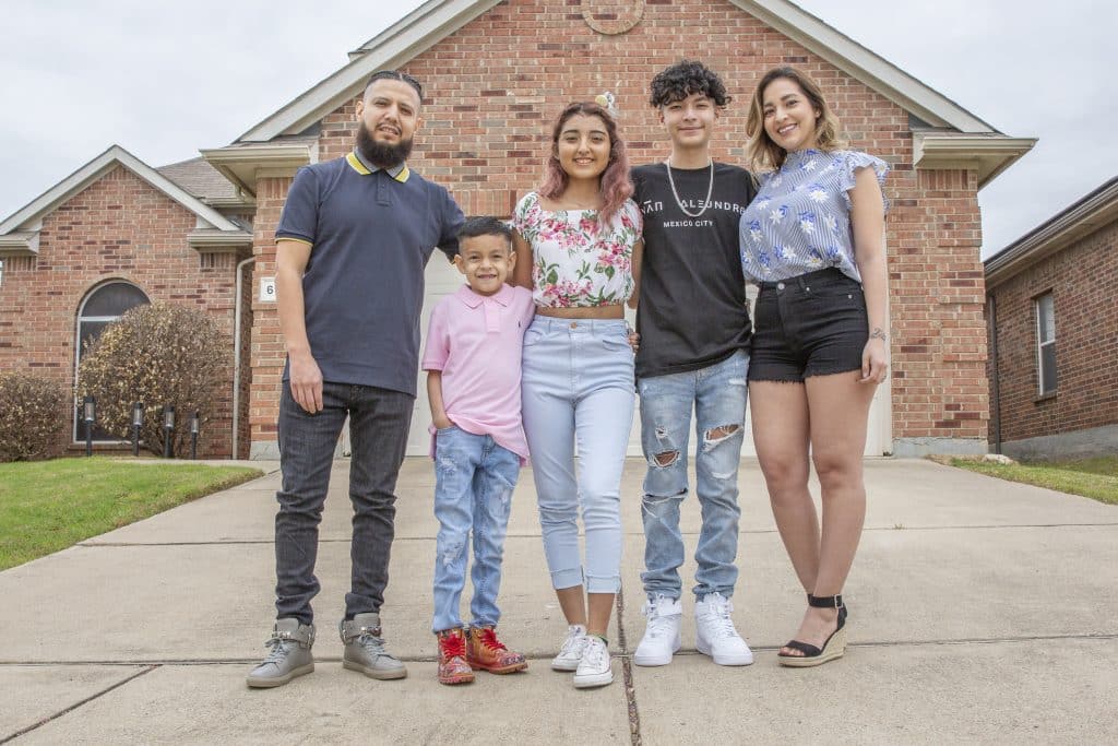 Nadia Gomez with her family after her liver transplant