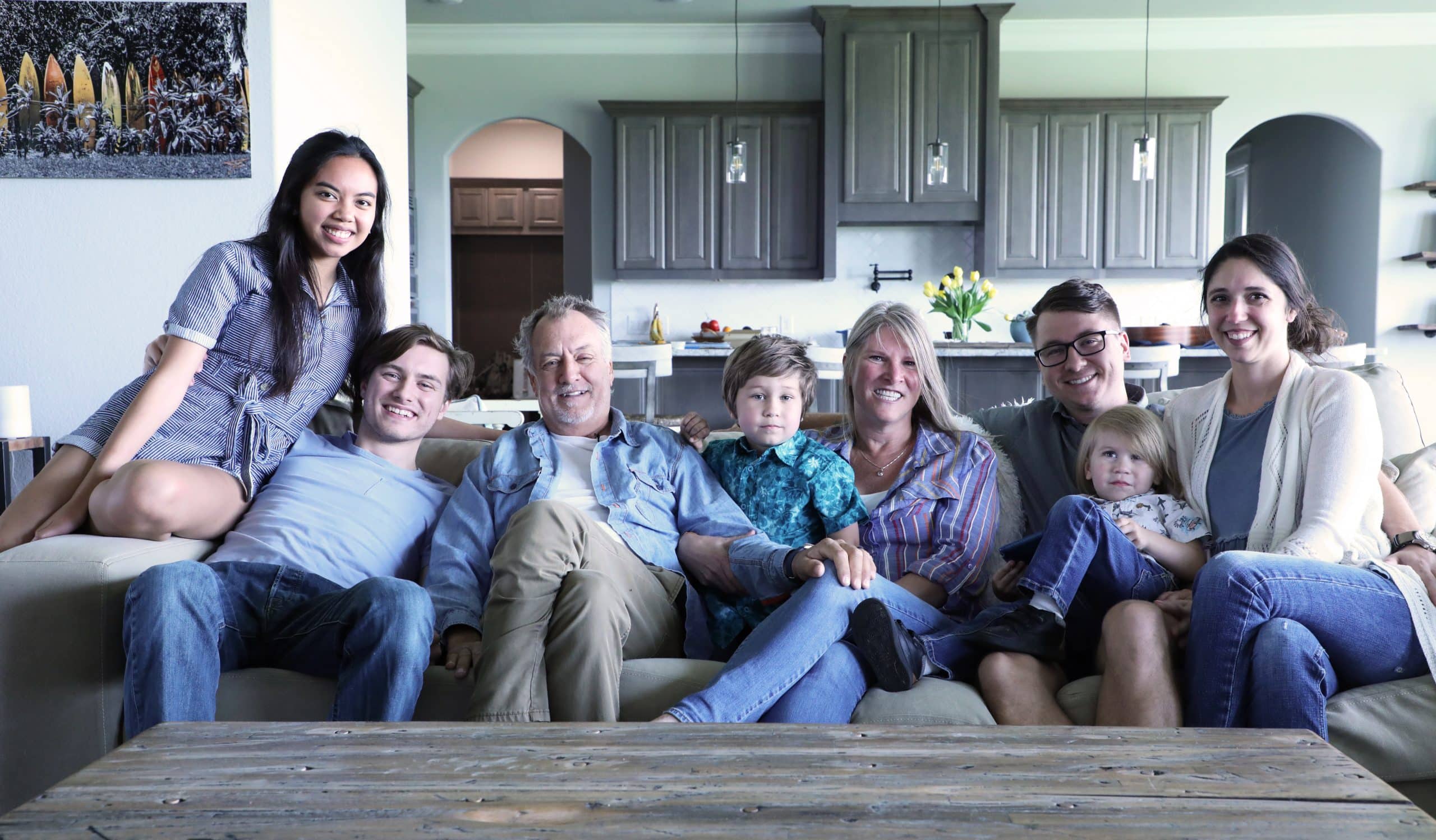 The Gates family (from left): Isabel Arcellana, Devon Gates, Dennis Gates, James Gates, Jana Gates, Christian Gates, Noah Gates, and Gabrielle Gates