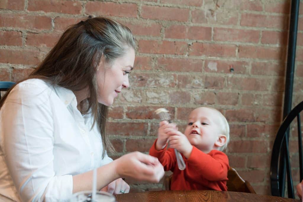 Christina Fauber and her two year old son