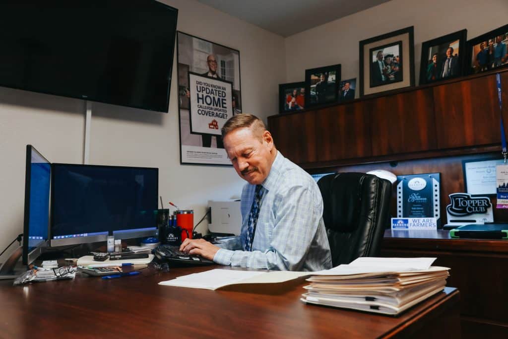 Rob Glenn working in his office