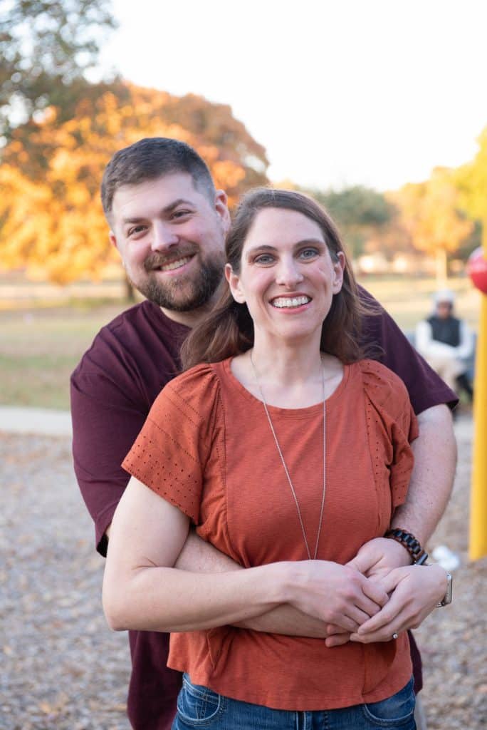 Jason and Kelli Taylor embracing and smiling after their weight loss surgeries 