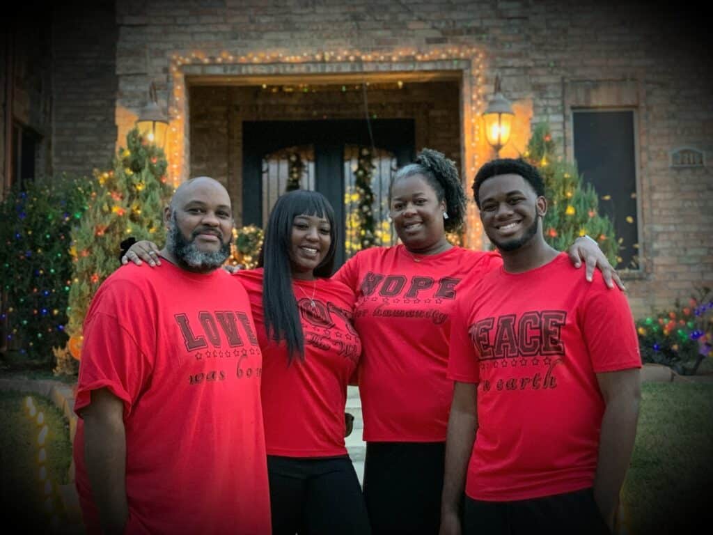 Stephen Terry photographed with members of his family after receiving cancer treatment at Methodist Dallas Medical Center