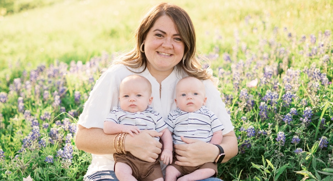 Jadi Spangler photographed with her two sons