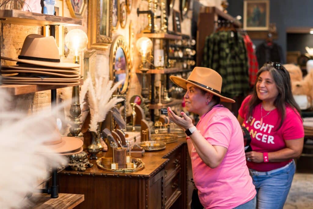 Innocente Escamilla on a shopping trip in Oak Cliff with her sister, Monica