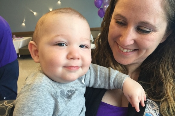 Brayden and his mom returned for the NICU reunion nine years ago, a year after he was a patient.