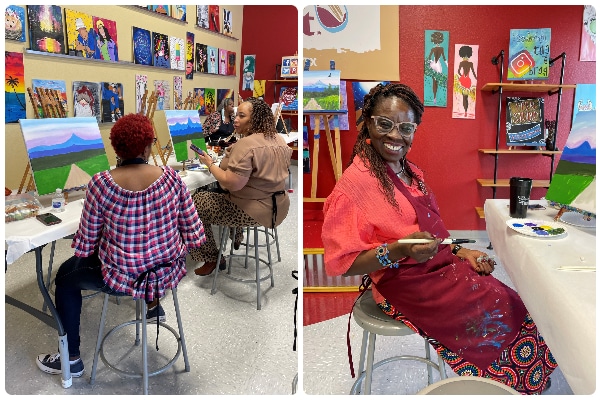 Art classes allows the members of these faith communities to unwind and take comfort in fellowship.