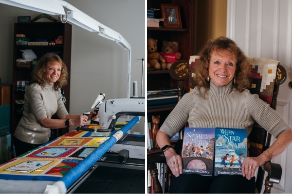 Quilting and writing are Daphne's two favorite pastimes.