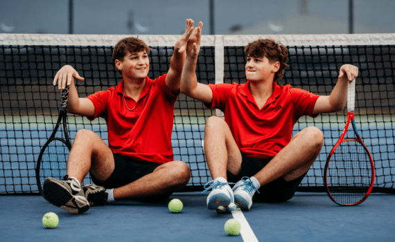 Kade and Rhett Barley are looking forward to competing again on the tennis and basketball teams.