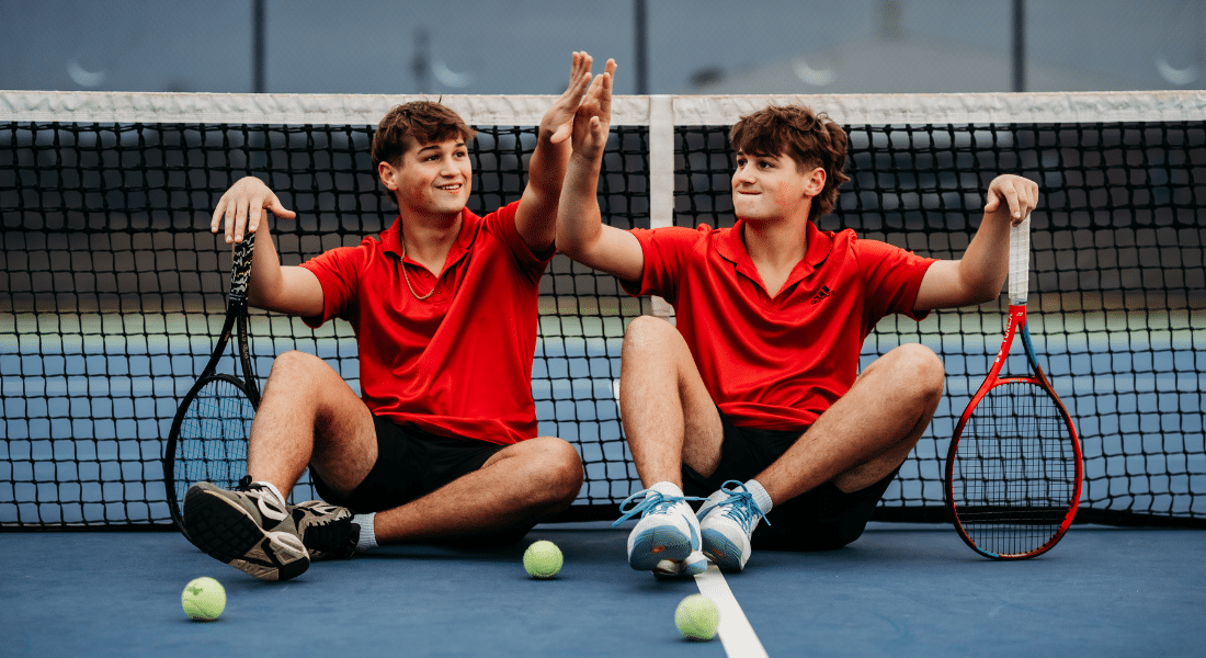 Kade and Rhett Barley are looking forward to competing again on the tennis and basketball teams.