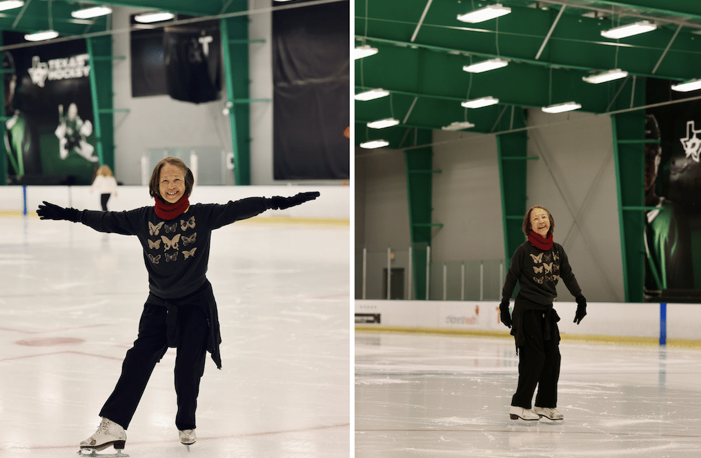 Stella Sun is back skating in an ice rink post surgery