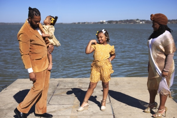 Tatyerra Thomas spends an afternoon at Lake Arlington with her fiancé, Ryan, baby RayLynn, and 8-year-old Angel.