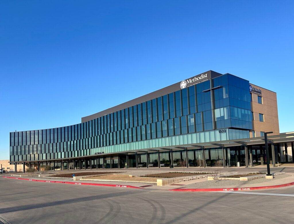 An exterior shot of Methodist Celina Medical Center