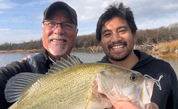 Troy Guidry and his surgeon Ivan Cruz went fishing together.