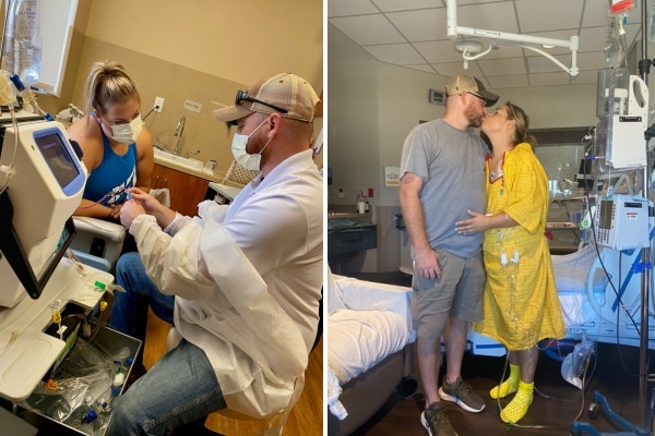 Ivy counted on her husband, Tyler, to help her during six years of dialysis.