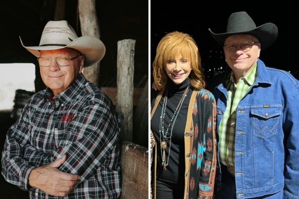 A collage shows Pake McEntire alone on the left and Pake with his sister Reba on the right.