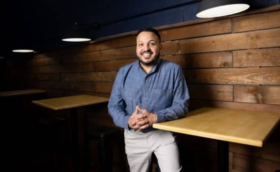 Eddie Conde at the Midlothian restaurant he co-owns.