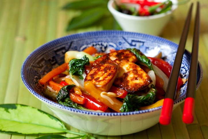 Stir-fried vegetables with tofu