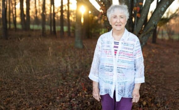 Doris Potter broke both arms when she fell at D/FW Airport.