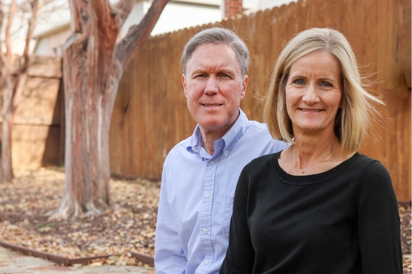 Methodist Southlake heart patient Jim Hunt with his wife Diana at their Keller home