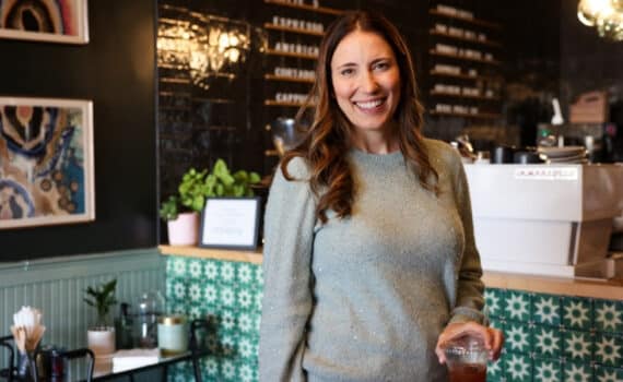 Allison Macalik in her Oak Cliff coffee shop