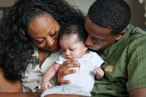Kashmiere Culberson with her baby ZaNova and boyfriend