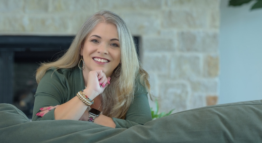 Stephanie Frankiewicz poses in her Midlothian home.