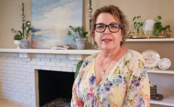 Breast cancer survivor Cindi Weber in her Oak Cliff home.