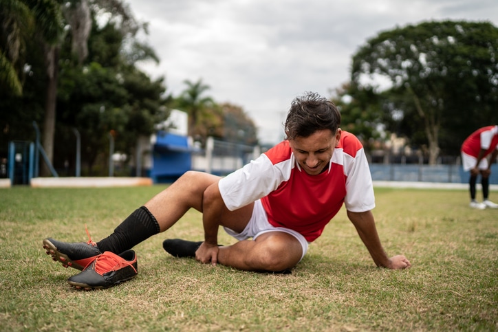 Injured soccer player