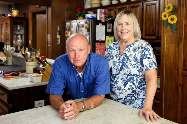 Cancer survivor Roger Hankey and his wife, Vicki.