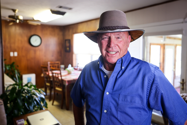 Breast cancer survivor Roger Hankey in his Wylie home