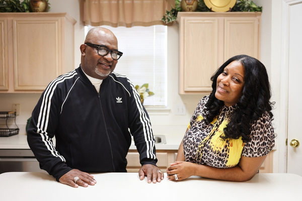 Tony Wade and his wife Tamara in the kitchen of their Cedar Hill home