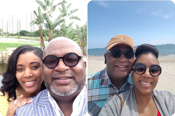 A photo collage shows Tony and Tamara Wade on vacation.