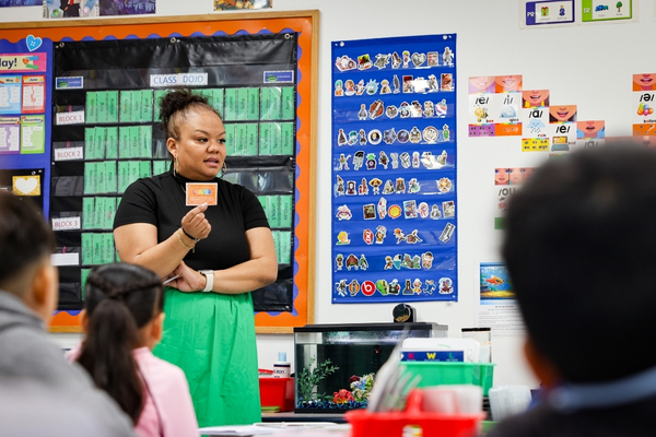 Ashley Hardyway in her classroom at Kipp Truth Elementary